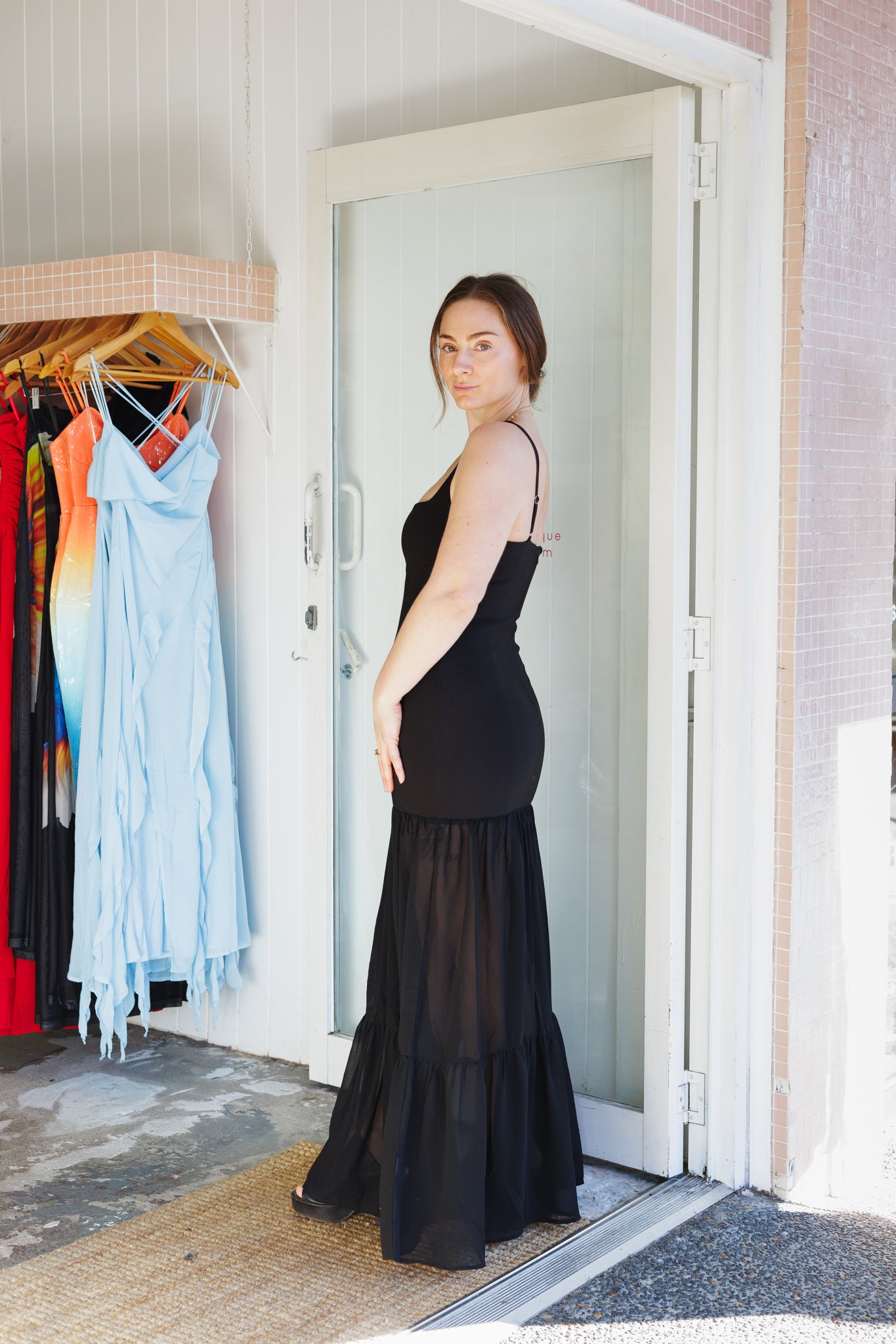tahlia maxi dress TAHLIA SQUARE NECK MAXI DRESS - BITTER CHOCOLATE